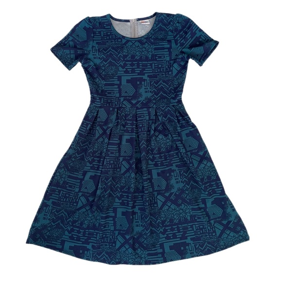 NWT LuLaRoe Amelia Dress Fun Pattern Women’s Size L - Picture 6 of 11